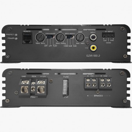 Ground Zero GZIA 100.2 Amplificatore 2 canali classe AB  240watt rms high lev input