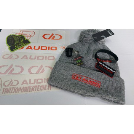 Gadget Pack DD AUDIO Con Cappello Sacca 8 adesivi Bracciaccialetto Subwoofer amplificatore 3d Profumino